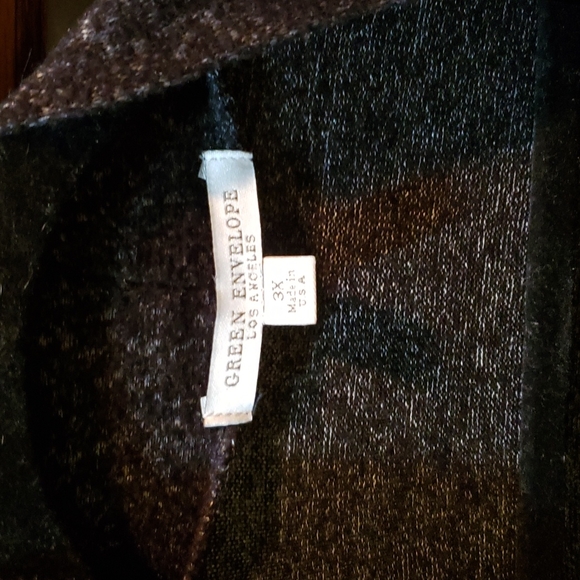 Green Envelope Los Angeles cardigan 3X - Picture 3 of 6
